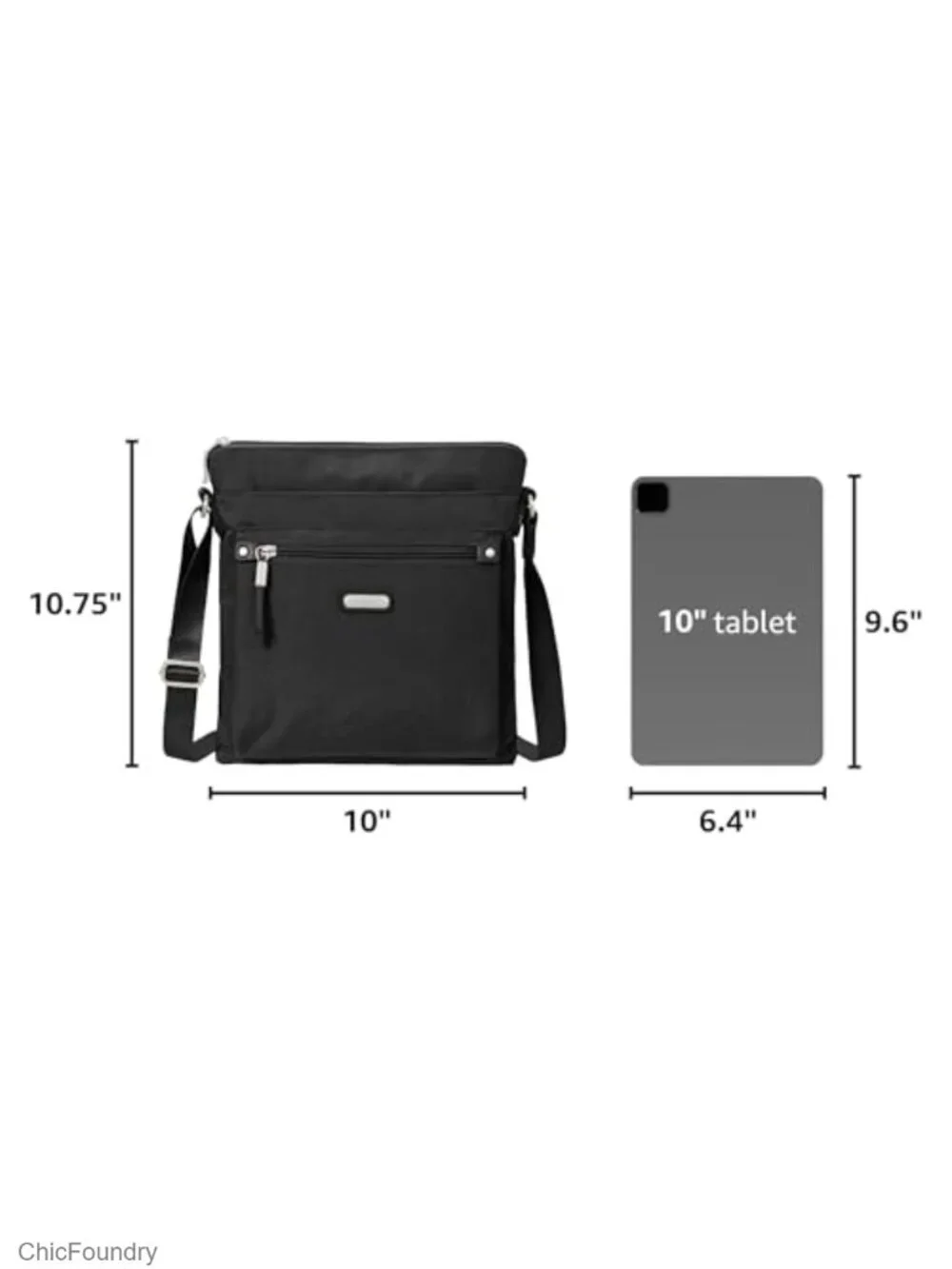 Lightweight Water-Resistant Nylon RFID Crossbody Wristlet Bag